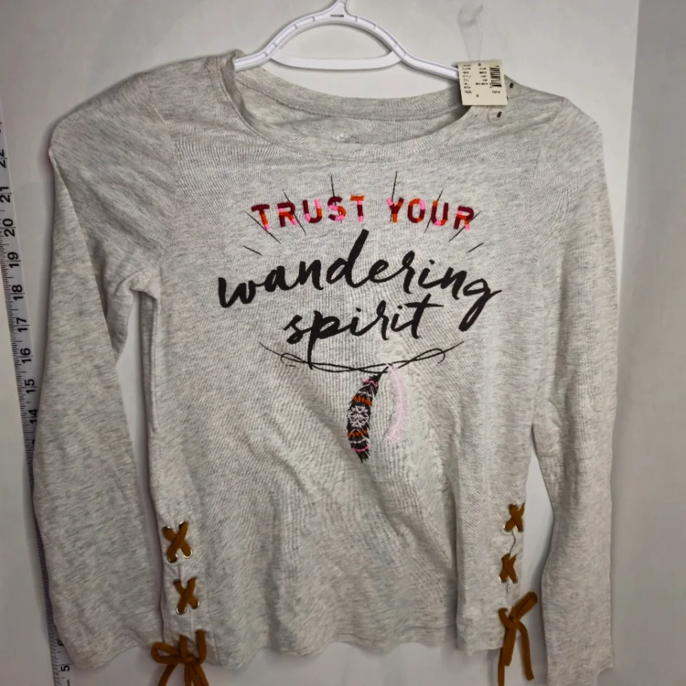 JUSTICE BRAND GIRLS‎ GRAPHIC LONG SLEEVE SIZE 8